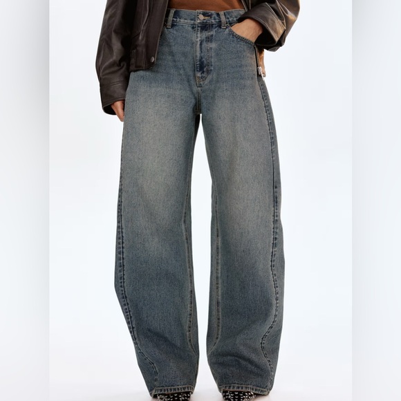 Hm A/W BARREL- LEG JEANS 14 - Picture 1 of 6